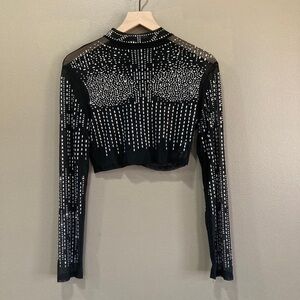 Long sleeve Crop Top and long skirt
